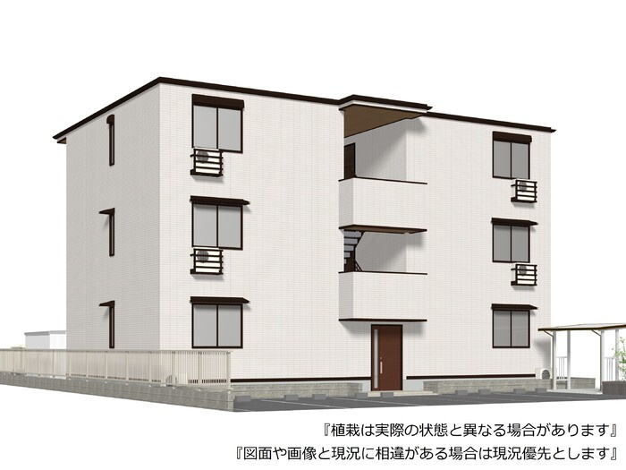D-ROOM新白河　Ⅱの外観パース