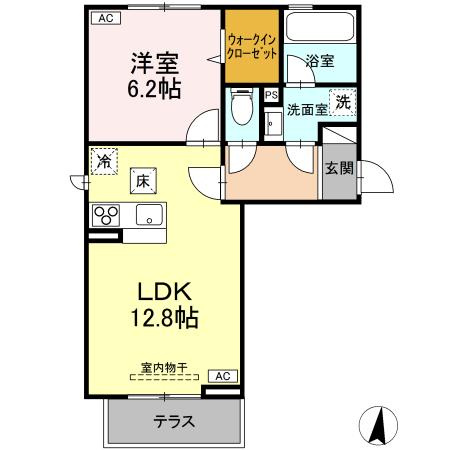 D-ROOM新白河　Ⅱの区画図