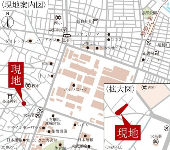 【新築】大泉町寄木戸第14　４号棟(全５棟)　リーブルガーデン　新築建売分譲の地図