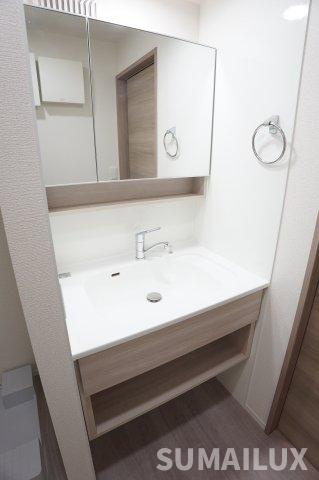 熊本市東区長嶺東４丁目のアパートの独立洗面台