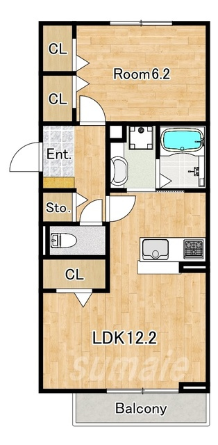 PRIMAVERAの間取り|1LDKです☆