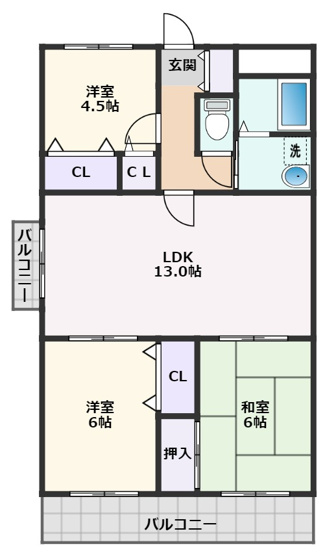 【間取り】 | ツインフィールド壱番館