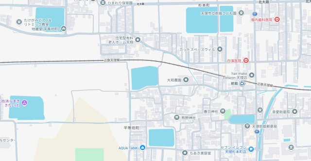天理市杉本町　第2期　新築一戸建ての地図