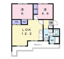 【間取り】 | 使いやすい2LDKの間取りです！