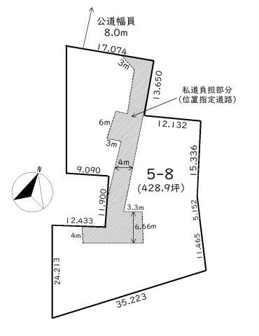 新釧路町　売土地の土地図