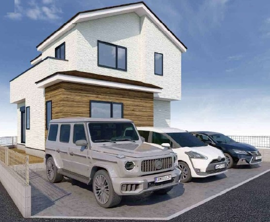 新築一戸建て 狭山市北入曽の外観パース