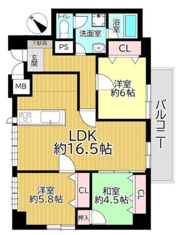 ダイアパレス新神戸の間取り|通勤にも外出にもアクセス良好。家族でおでかけすることも増えそうですね。