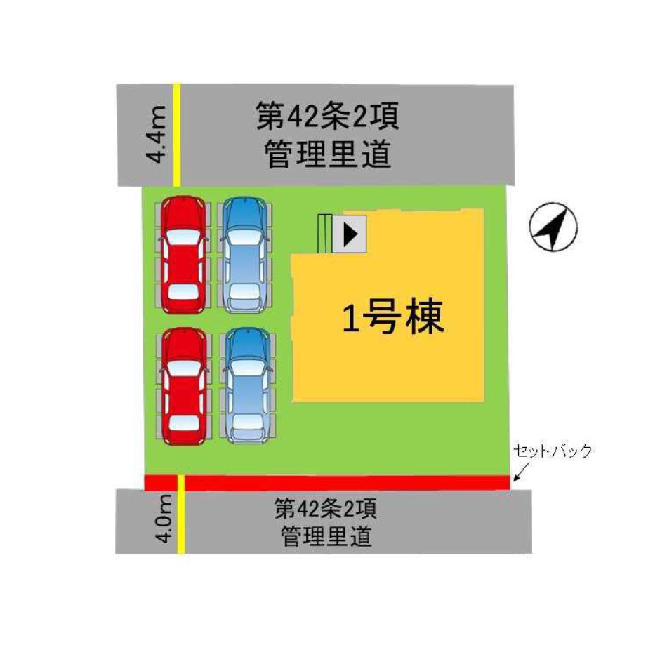糟屋郡宇美町桜原2丁目第12-1棟(1号棟)の区画図|配置図（1号棟）