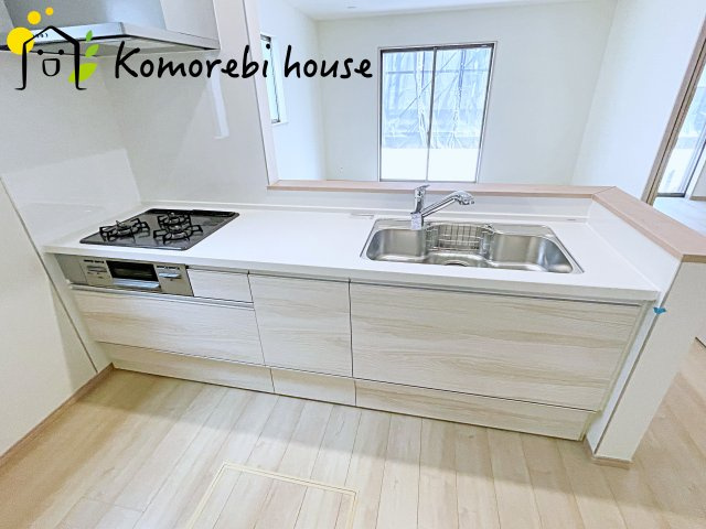 北本宮内　2期　新築一戸建て　ハートフルタウン　Kのキッチン|コンパクトなキッチンで掃除もラクラク