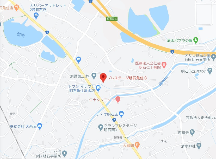 プレステージ明石魚住Ⅲ　3階の地図