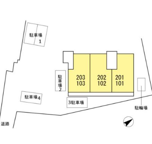 セジュール梶ヶ谷の区画図