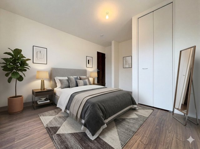 三郷市鷹野4丁目　新築戸建　全6棟　1号棟の寝室|現況の物件写真にCGによる画像処理を行っています。家具、家電、小物、カーテン等はイメージはCGです。