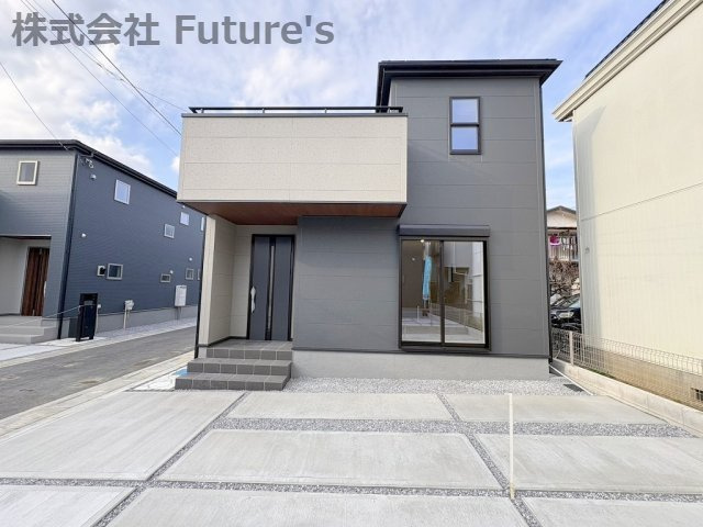 三郷市鷹野4丁目　新築戸建　全6棟　2号棟の外観|TX「三郷中央」駅バス8分『鷹野文化センター入口』停歩1分