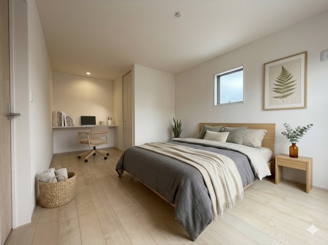 三郷市鷹野4丁目　新築戸建　全6棟　5号棟の寝室|現況の物件写真にCGによる画像処理を行っています。家具、家電、小物、カーテン等はイメージはCGです。