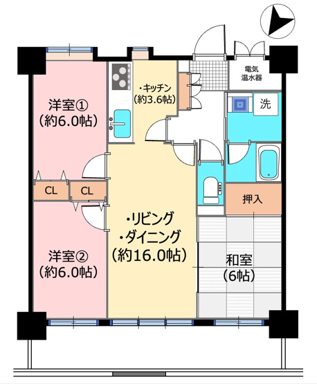 【間取り】 | 【新規リノベ】プレジデント皇神串山公園