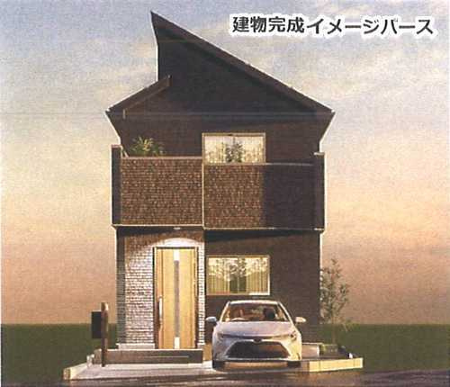 厚木市妻田西9期　新築戸建全1棟　1号棟の外観パース