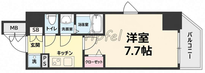 【間取り】 | ラピーヌ南堀江レジデンス
