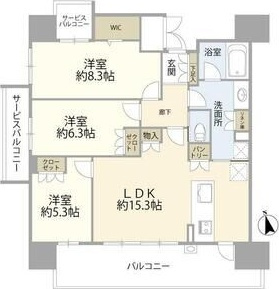 リフローレ豊田十塚の間取り