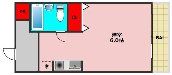 南堀江レヂデンスの間取り