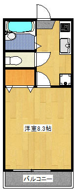 ハイツ大明の間取り|ハイツ大明・間取図