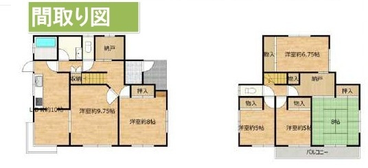 中古戸建　東松山市旗立台16-2（リフォーム住宅）の間取り