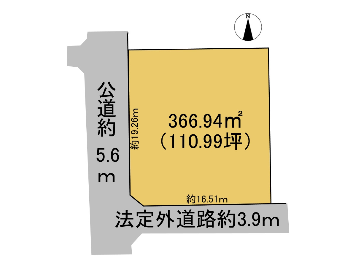 売土地　不破郡垂井町　110.99坪の土地図