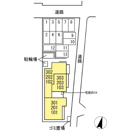 ジャンティリッツ西条の区画図