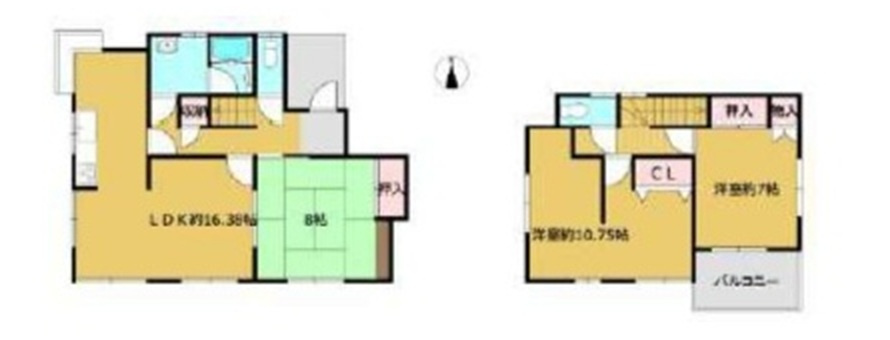 中古戸建　東松山市殿山町14-13（リフォーム住宅）の間取り