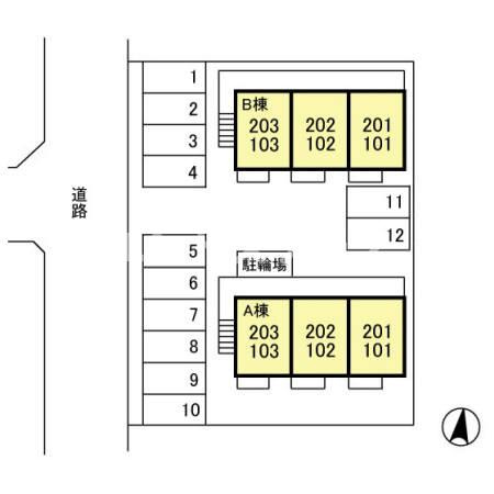 メゾン ソニア　Ａの区画図|高崎、前橋のお部屋探しはエンドスケープまで！お客様の理想お聞かせ下さい♪
