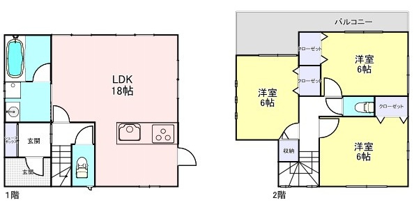 川越市大字寺尾中古戸建の間取り
