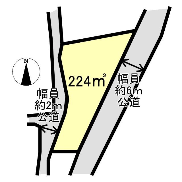 東松山市大字野田1172　西側の土地図
