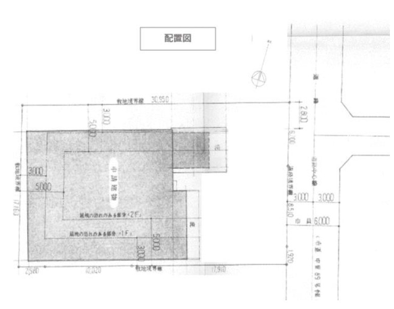 平塚市平塚５丁目の倉庫|配置図
