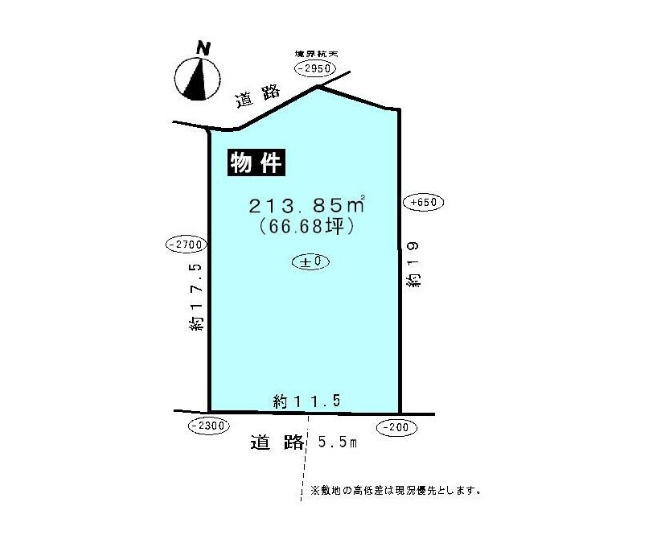 常滑市苅屋町6丁目　売り土地の土地図