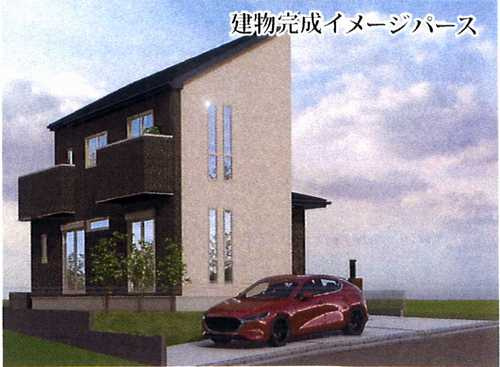 厚木市上荻野2期　新築戸建全1棟　1号棟の外観パース