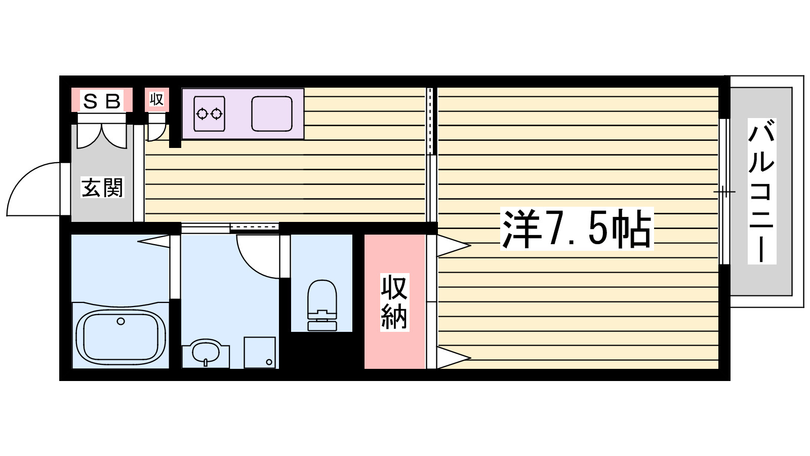 インステージ繁昌Ⅰ　B棟の間取り