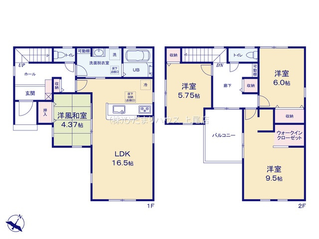 鴻巣市人形4丁目　新築戸建　リーブル01の間取り