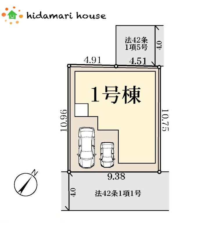 鴻巣市人形4丁目　新築戸建　リーブル01の区画図