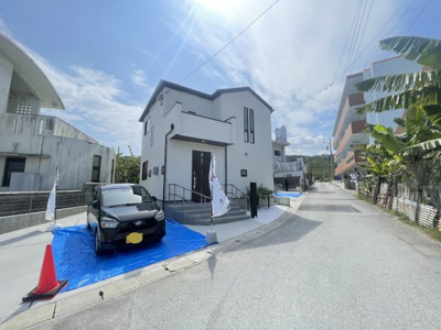 【前面道路含む現地写真】 | 南城市知念安座真3期（全3棟）3号棟 | ※北側公道4.3m～5.2m♪
