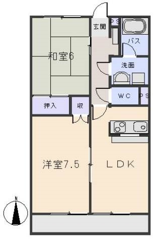 コーポ梅村Ｂの間取り