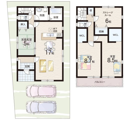 ●天理市柳本町　第7期　新築一戸建ての間取り|1号地
