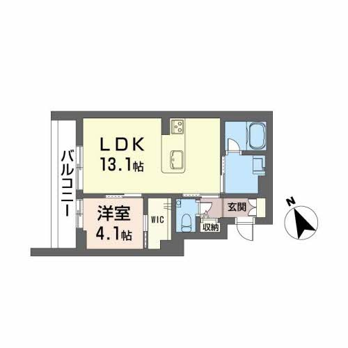 熊本市中央区出水３丁目の賃貸マンションの間取り