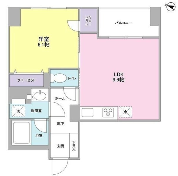 La Belle 三越前の間取り