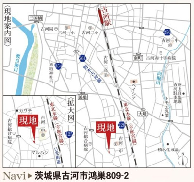 【地図】 | LievleGarden.S古河市鴻巣第6　3号棟