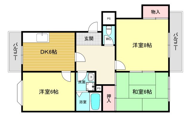 【間取り】 | 熊野町ハイツ