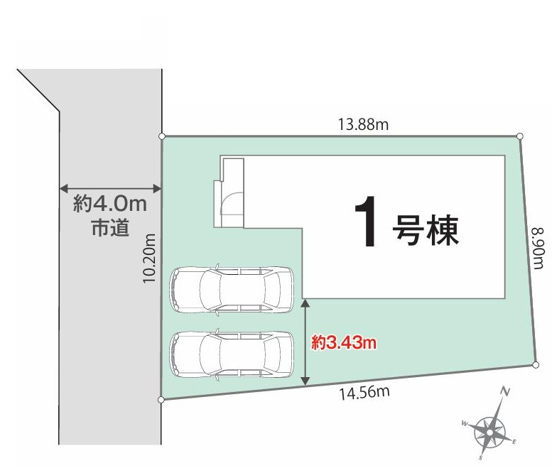 取手市新取手2丁目　新築戸建の区画図