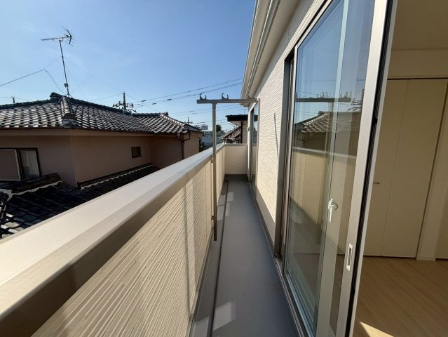 柏市戸張　新築戸建て１号棟のバルコニー|2026年4月12日撮影