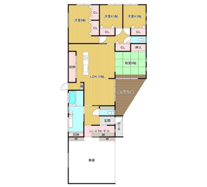 北諸県郡三股町大字宮村の中古一戸建の間取り