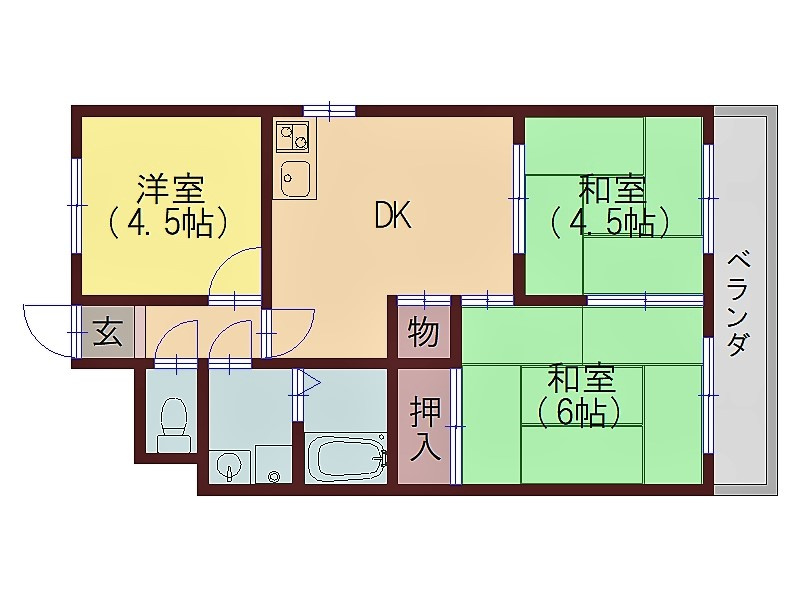 光コーポⅠのその他|反転タイプとなります！