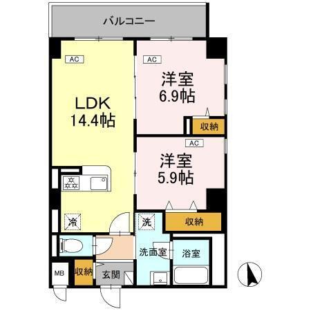 【間取り】 | カスタリア西船橋Ⅱ