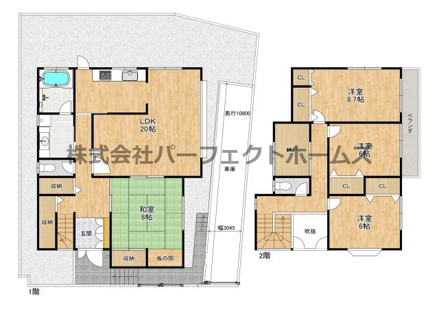 東香里南町戸建　賃貸の間取り